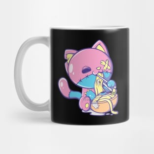 Pastel Goth Ramen Cat Creepy Cute Anime Kawaii Aesthetic CC Mug